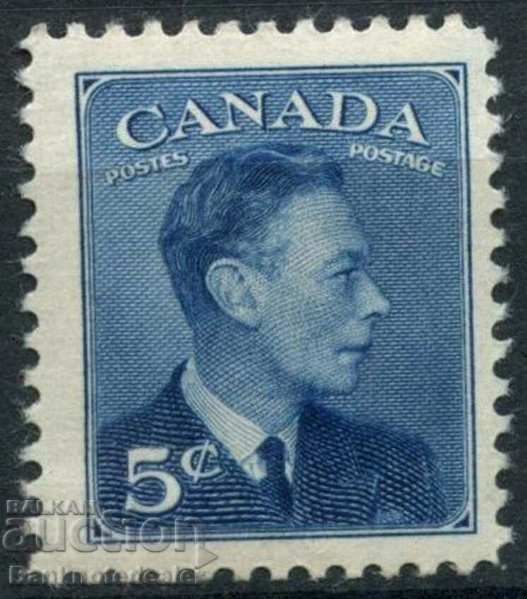 Canada 1949-51 SG # 418, 5c Albastru KGVI MH