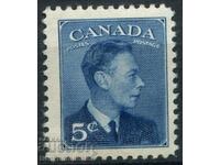 Canada 1949-51 SG # 418, 5c Albastru KGVI MH