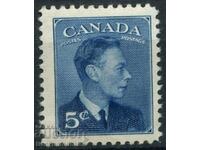 Canada 1949-51 SG # 418, 5c Albastru KGVI MH NO2