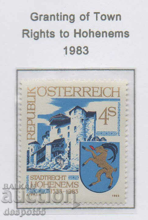 1983. Austria. 550 de ani de la Hohenems.