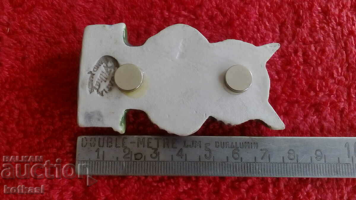 Souvenir Ceramic souvenir fridge magnet Owl marked - 6 Souvenir Ceramic souvenir fridge magnet Owl marked - 6