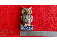 Souvenir Ceramic souvenir fridge magnet Owl marked