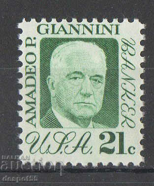 1973. USA. Prominent Americans - Amadeo Giannini.
