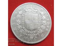 5 Pounds 1873 M Italy silver NO MADE IN CHINA