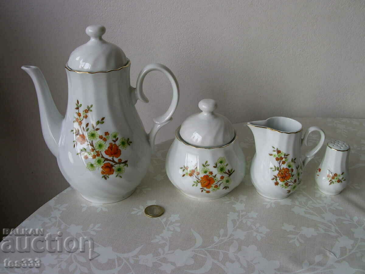 Teapot, sugar bowl, jug, salt shaker Kitka Novi Pazar