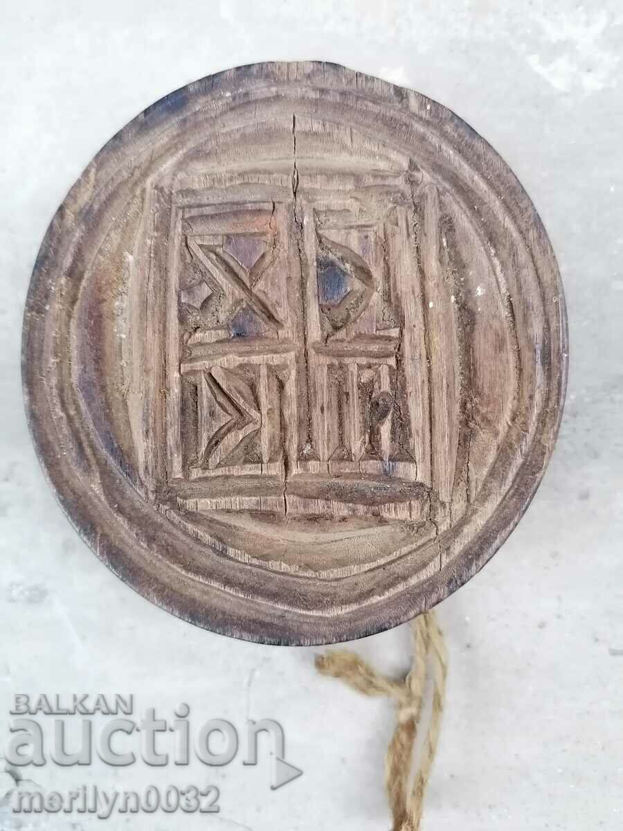 Prosphor seal for pie ritual wooden UNIQUE