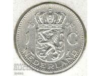 +Netherlands-1 Gulden-1956-KM# 184-Juliana-Silver