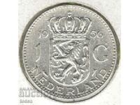 +Netherlands-1 Gulden-1956-KM# 184-Juliana-Silver