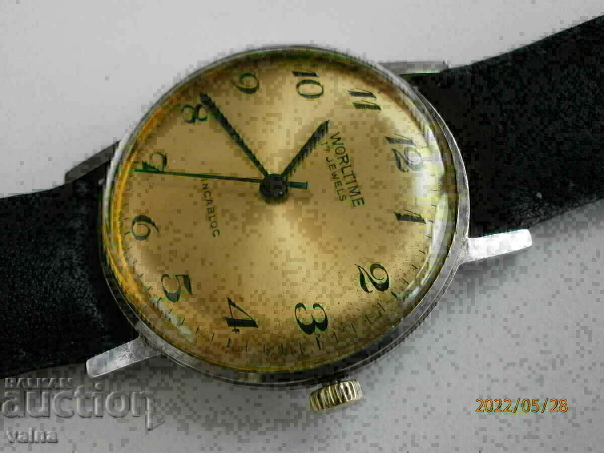 WORLTIME, 17 jewels, incabloc, swiss made with price € 48.00 | 93.88 BGN