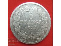 5 Francs 1834 W silver France