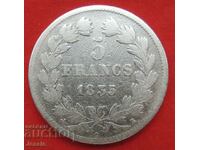 5 Francs 1835 B silver France