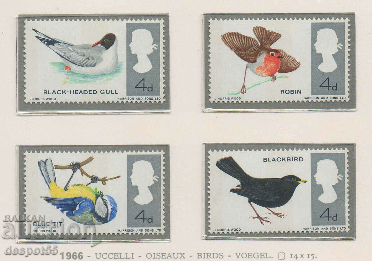 1966. Великобритания. Птици.