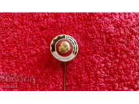 Old social badge Badge bronze needle enamel DMZ G. Dimitrov Ruse