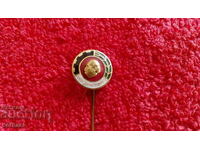 Veche insignă socială Ecuson bronz ac email DMZ G. Dimitrov Ruse