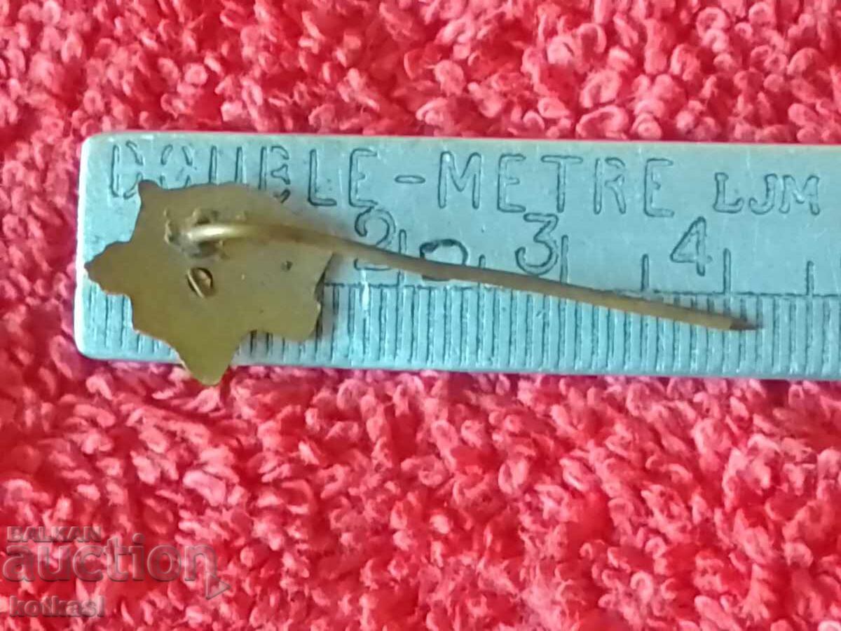 Old social badge Badge bronze needle enamel PBGTO Excellent with price 21.00 BGN | € 10.74