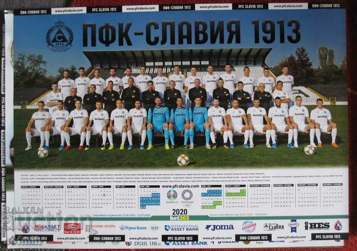football big calendar Slavia 2020