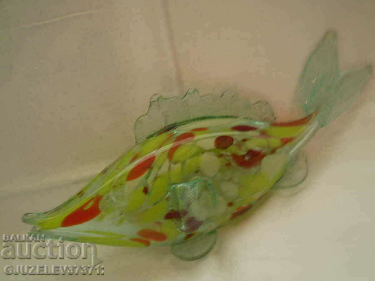 Δημοπρασία Παλιά φιγούρα ψαριών πολύχρωμο γυαλί Δημοπρασία Παλιά φιγούρα ψαριών πολύχρωμο γυαλί