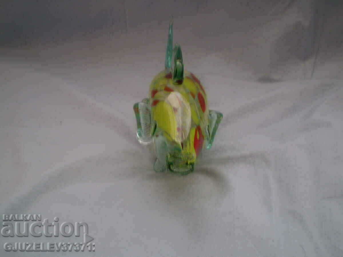 Παράδοση Παλιά φιγούρα ψαριών πολύχρωμο γυαλί Παράδοση Παλιά φιγούρα ψαριών πολύχρωμο γυαλί