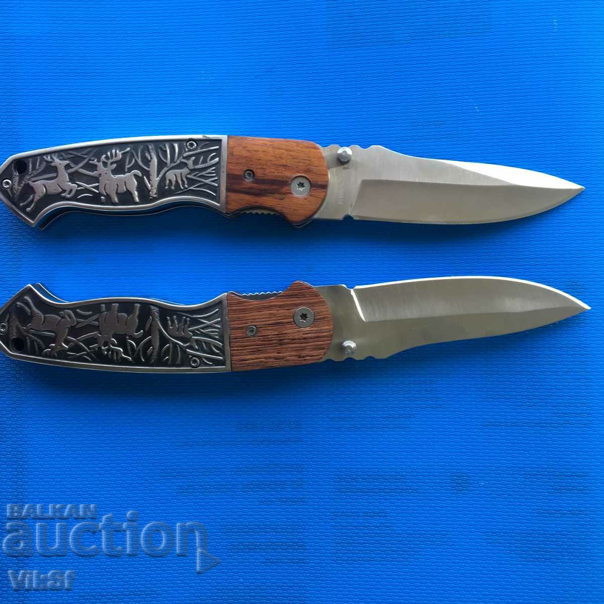 Russian folding pocket knife with case "ELENI" steel 65x13