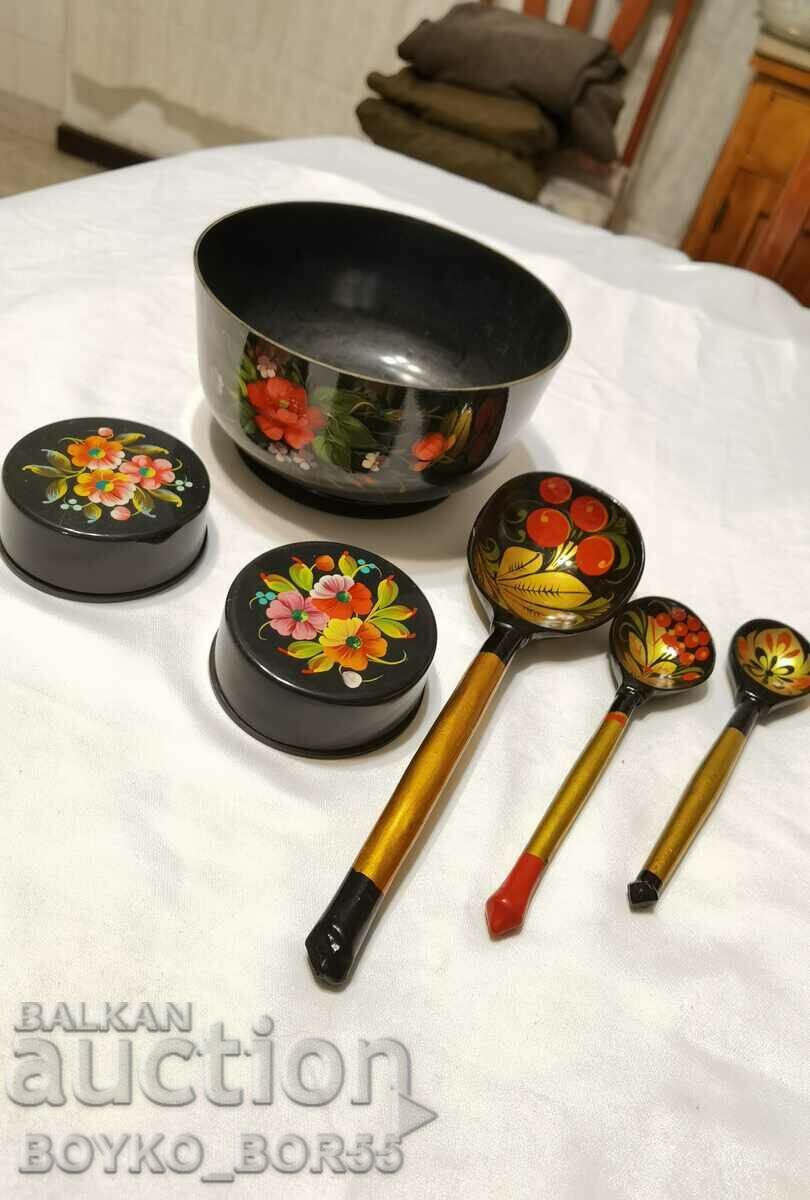Set of Russian Socialist USSR Cutlery Handmade
