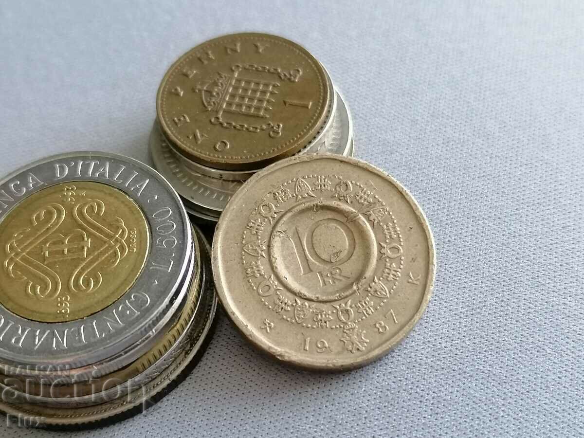 Monedă - Norvegia - 10 coroane 1987