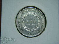 500 Reis 1865 Brazilia - AU/Unc