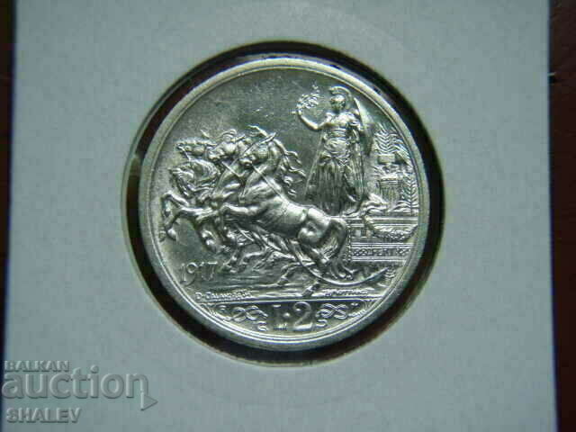 2 Lire 1917 Italy (2) - AU (RARE !!!) with price 135.89 BGN | € 69.48 2 Lire 1917 Italy (2) - AU (RARE !!!) with price 135.89 BGN | € 69.48