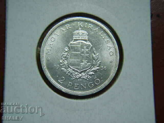 Auction  2 Pengo 1936 Hungary - AU / Unc