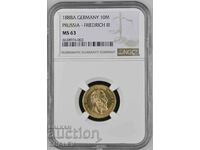 10 Mark 1888 Prussia/Germany - NGC MS63 (Gold)