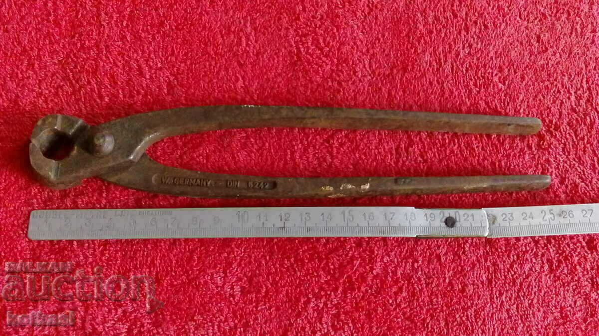 Old metal pliers cherped markings West Germany