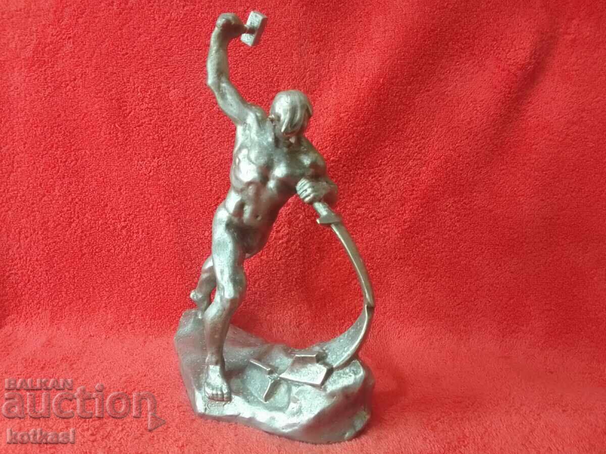 Old Plastic Figure Aluminum Blacksmith With Dedication from the Author with price 855.50 BGN | € 437.41 Old Plastic Figure Aluminum Blacksmith With Dedication from the Author with price 855.50 BGN | € 437.41