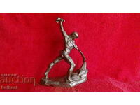 Old Plastic Figure Sculpture Metal Aluminum Male Blacksmith