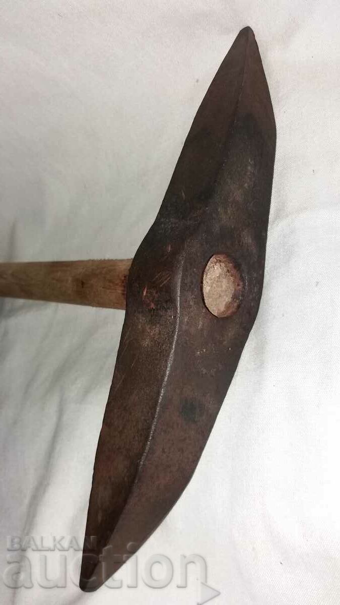 Auction Old heavy branded pickaxe tool Auction Old heavy branded pickaxe tool