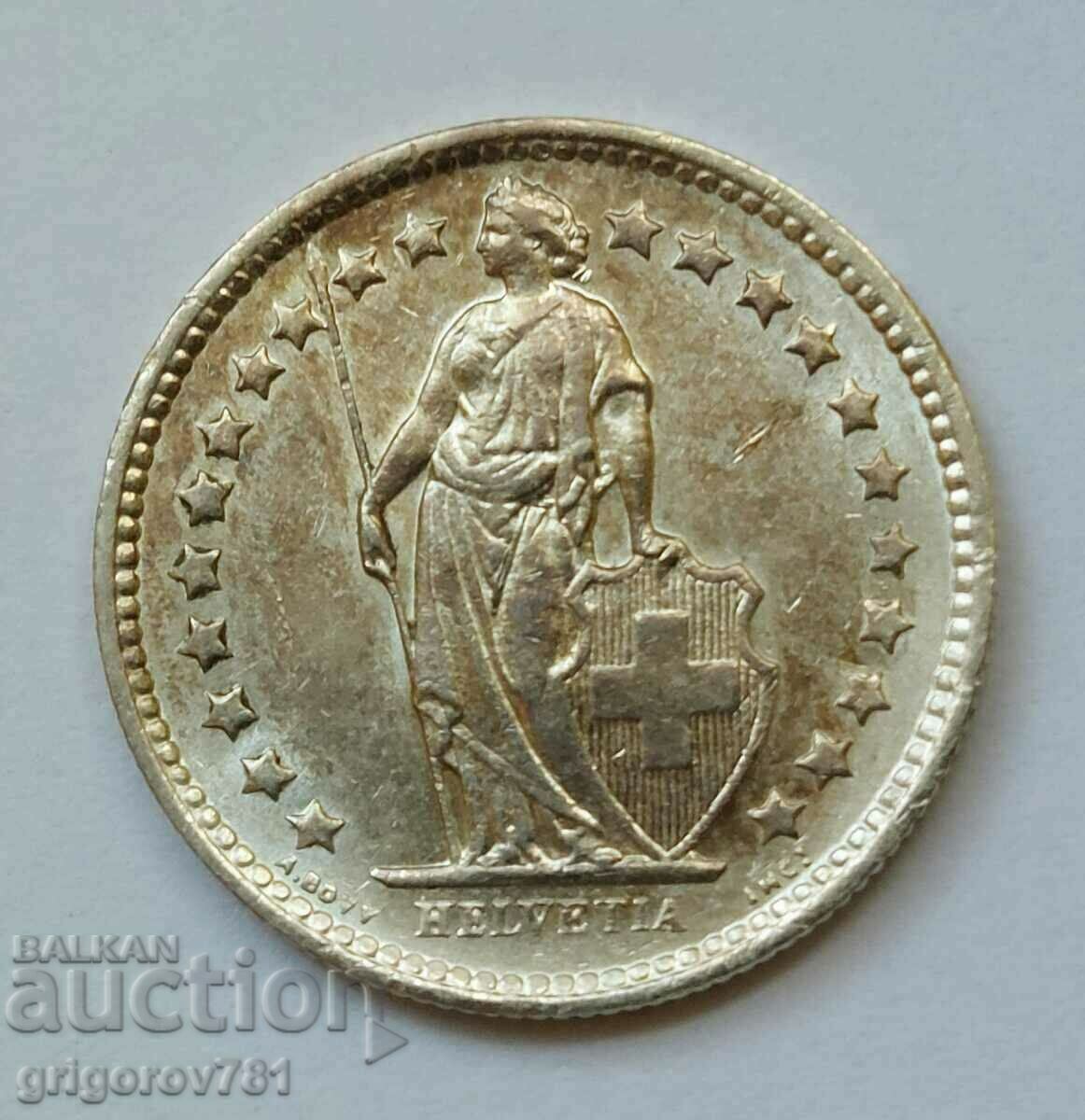 1/2 franc argint Elveția 1963 - monedă de argint cu preț € 3.83 | 7.49 BGN