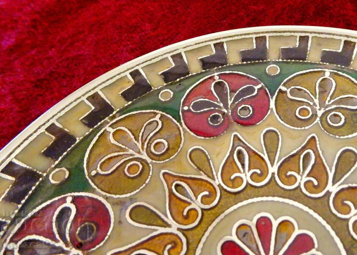 Delivery of Bronze panel, cloisonné enamel plate, Cloisonne Delivery of Bronze panel, cloisonné enamel plate, Cloisonne