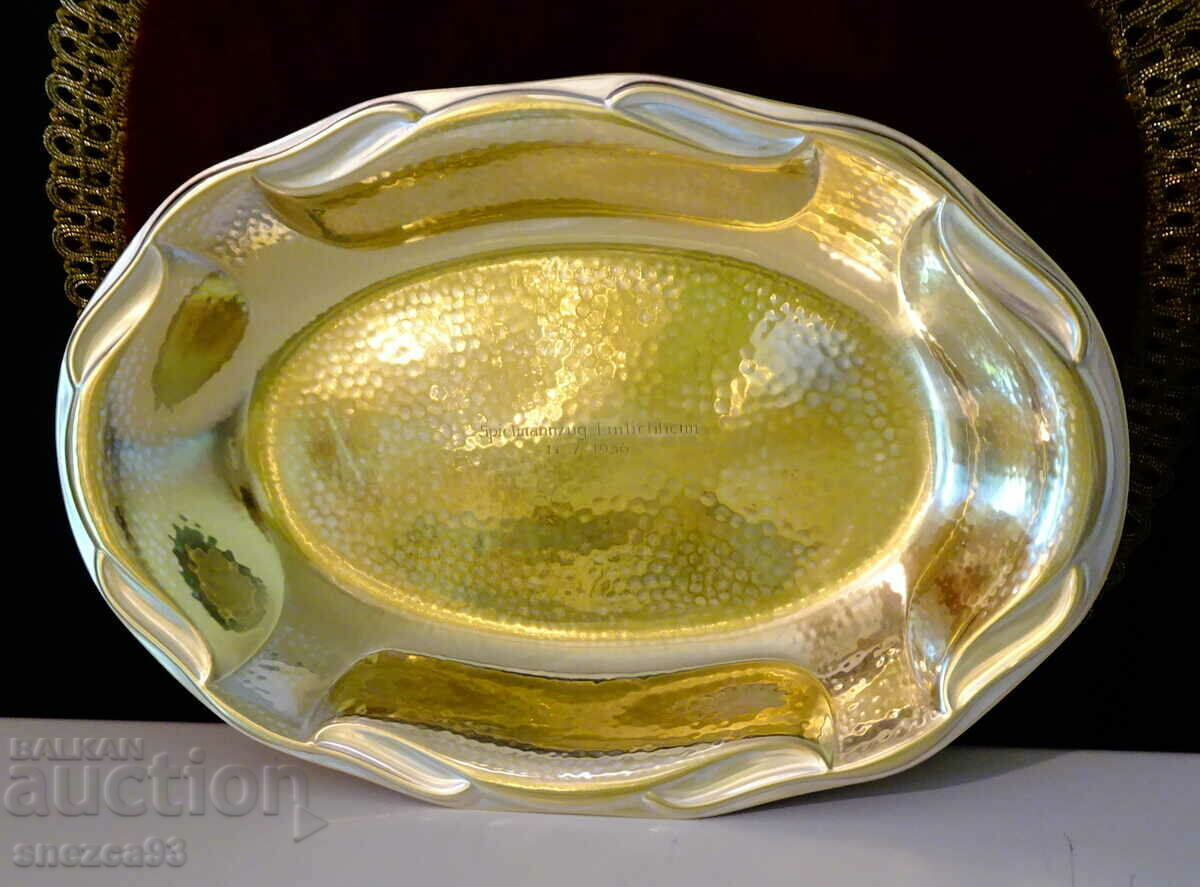 Silver-plated serving dish, WMF fruit bowl.