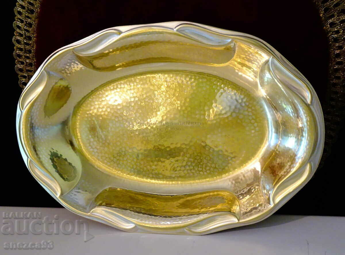 Silver-plated serving dish, WMF fruit bowl. Silver-plated serving dish, WMF fruit bowl.
