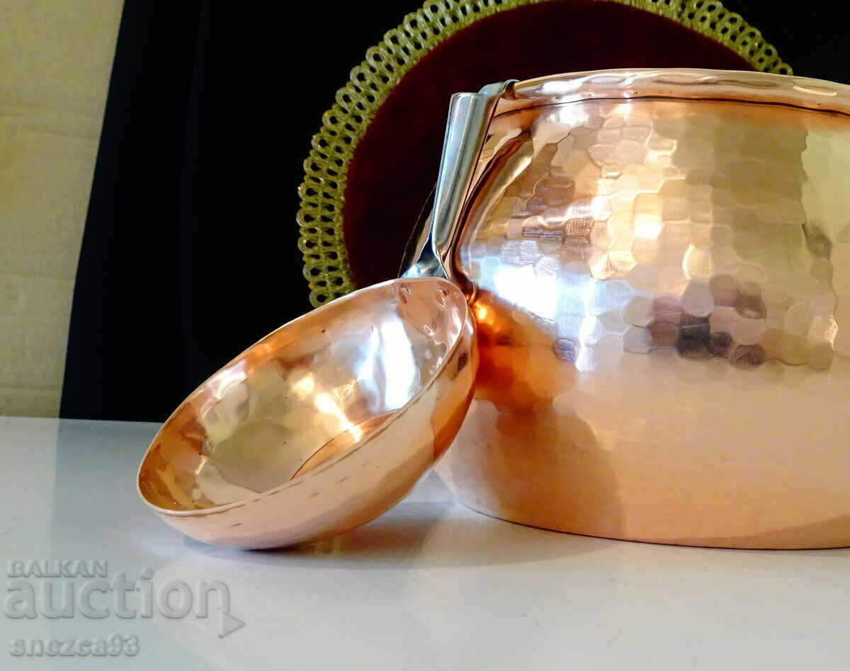 Χάλκινη κουτάλα σφυρήλατο στο χέρι. - 6 Χάλκινη κουτάλα σφυρήλατο στο χέρι. - 6