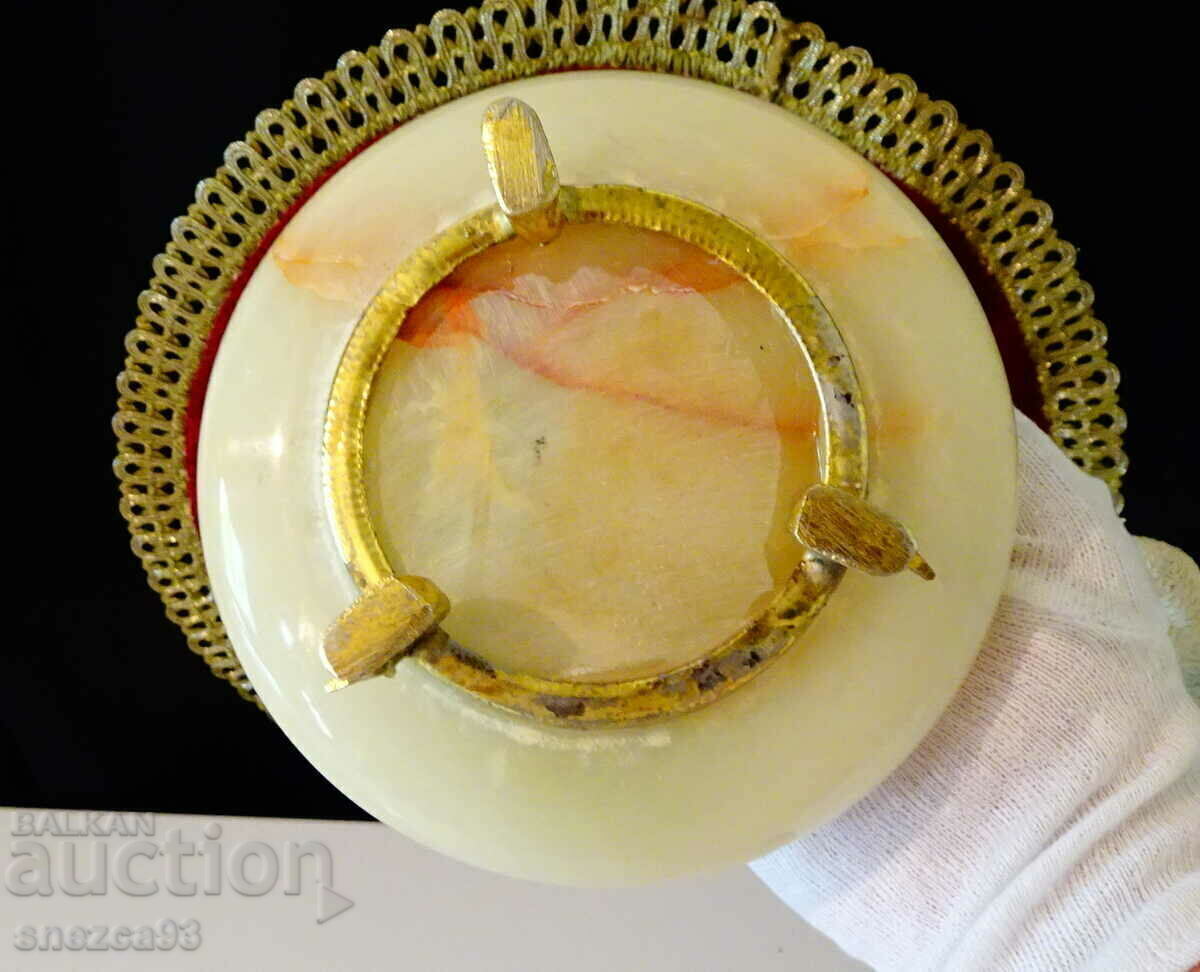 Onyx jewelry box, bronze 1 kg. - 6