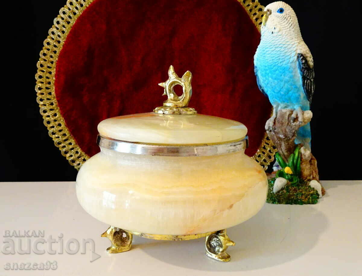 Onyx jewelry box, bronze 1 kg. - 7