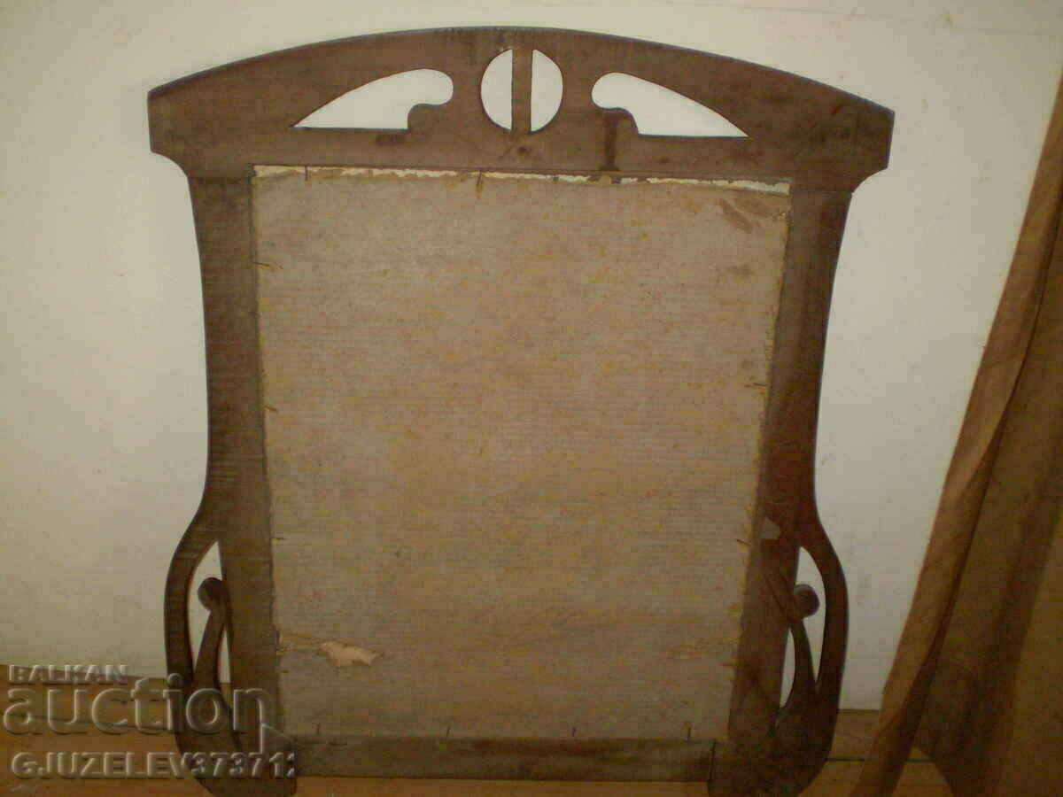 Delivery of Vintage Old Glass Icon In A Wooden Frame Delivery of Vintage Old Glass Icon In A Wooden Frame