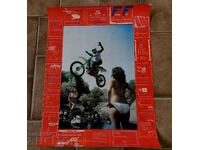 OLD SOC POSTER MOTORCYCLE MOTORCYCLE CAR SERVICE AUTO PARTS