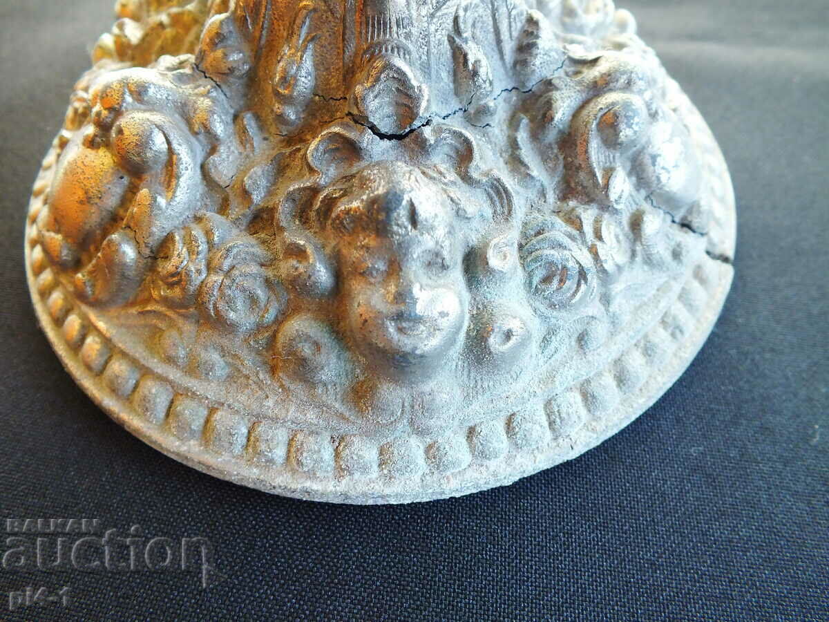 Delivery of Beautiful old gas lamp - Bronze - silver plated Delivery of Beautiful old gas lamp - Bronze - silver plated