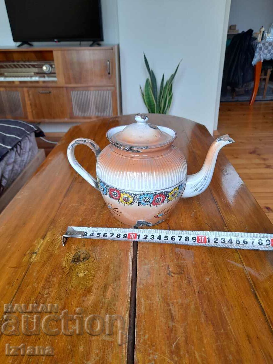 Auction Old enamel teapot Auction Old enamel teapot