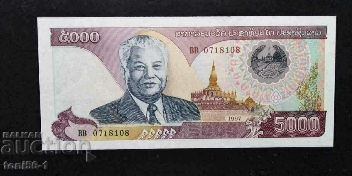 Laos - Republic 5,000 kip 1992 UNC