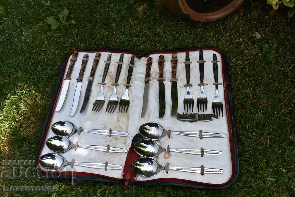 Set of forks spoons knives 1300 years P. Denev