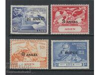 Set de 4 timbre Aden 1949 UPU SG32-35 MH