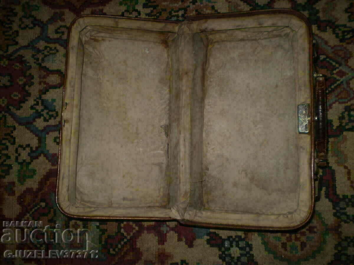 Doctor's bag made of genuine leather antique brown old big - 6