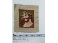 OLD TAPESTRIES "CHRIST", HAND-SEWN