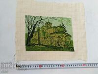 OLD TAPESTRIES "Temple, church", HAND-SEWN